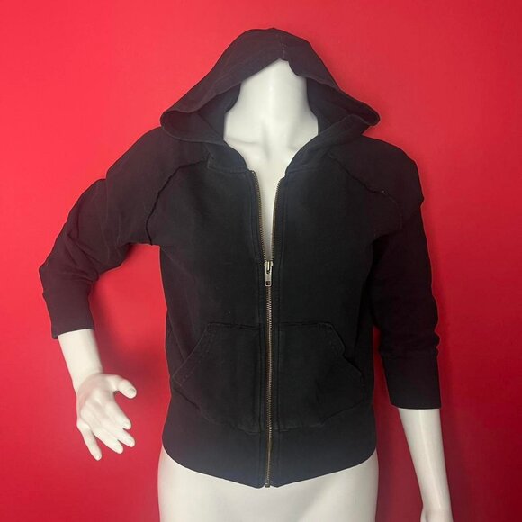 Victoria’s Secret  / Y2K black and silver skull bling hoodie 🩶🖤 - Picture 2 of 4
